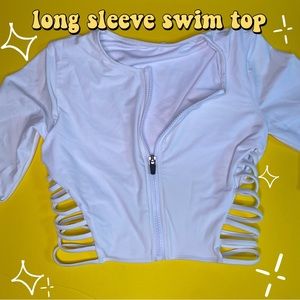 long sleeve swim top